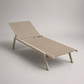 Verstellbare Gartenliege aus Aluminium und Textilgewebe, Beige/Cremeweiß, 190 × 60 × 85 cm
